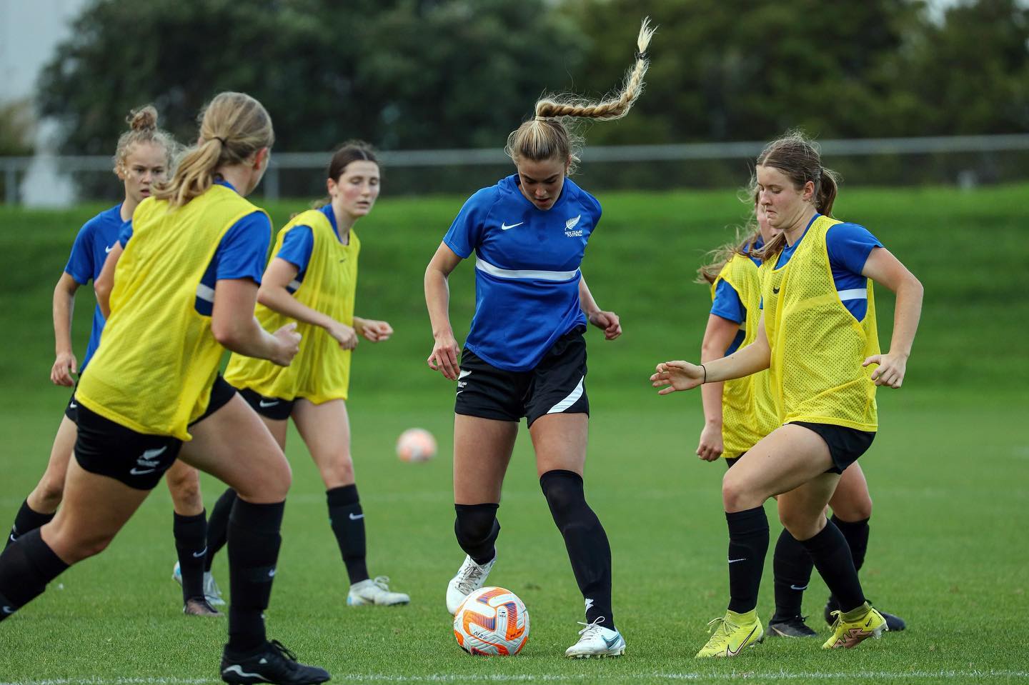 Riley Sheldon training with New Zealand national team